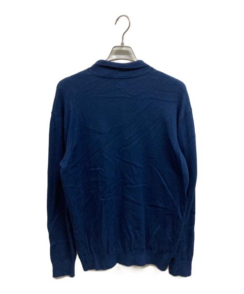 PAPAS（パパス）PAPAS (パパス) ニットポロシャツ ブルー サイズ:Lの古着・服飾アイテム