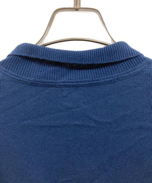 PAPAS（パパス）PAPAS (パパス) ニットポロシャツ ブルー サイズ:Lの古着・服飾アイテム