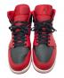 NIKE (ナイキ) AIR JORDAN 1 MID ハイカットスニーカー レッド×ブラック サイズ:27：8000円