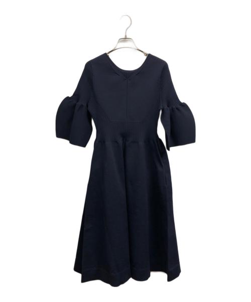CELFORD（セルフォード）CELFORD (セルフォード) ベルスリーブホールガーメントワンピース ネイビー サイズ:38の古着・服飾アイテム