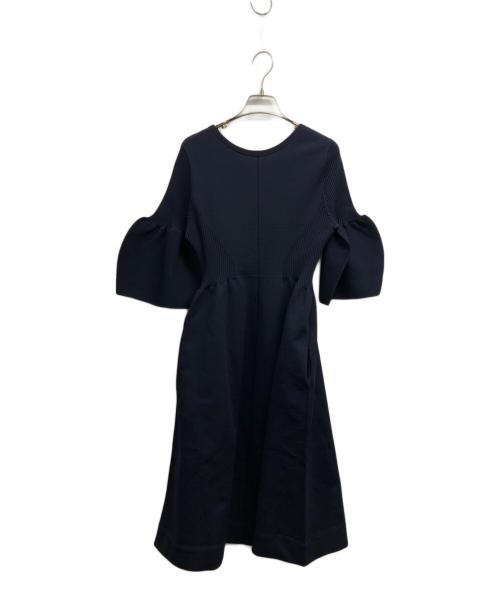 CELFORD（セルフォード）CELFORD (セルフォード) ベルスリーブホールガーメントワンピース ネイビー サイズ:38の古着・服飾アイテム