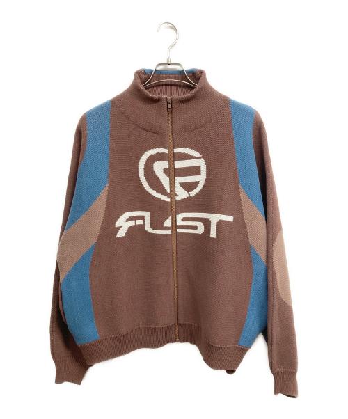 flagstuff（フラグスタフ）FLAGSTUFF (フラグスタフ) ジップニット ブラウン サイズ:不明の古着・服飾アイテム