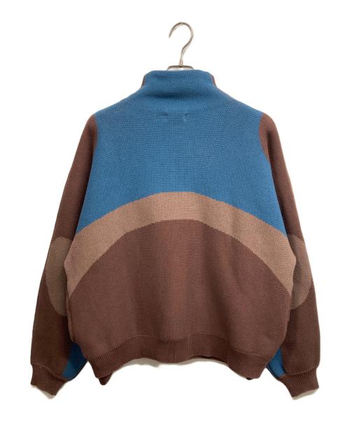 flagstuff（フラグスタフ）FLAGSTUFF (フラグスタフ) ジップニット ブラウン サイズ:不明の古着・服飾アイテム