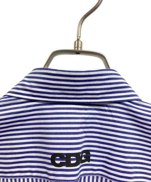 CDG（シーディージー）CDG (シーディージー) ストライプシャツ ブルー サイズ:Sの古着・服飾アイテム