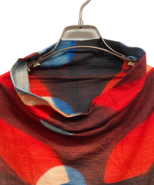 ISSEY MIYAKE HaaT（イッセイミヤケハート）ISSEY MIYAKE HaaT (イッセイミヤケハート) カットソーワンピース レッド×ブルー サイズ:2の古着・服飾アイテム