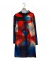 ISSEY MIYAKE HaaT (イッセイミヤケハート) カットソーワンピース レッド×ブルー サイズ:2：8000円