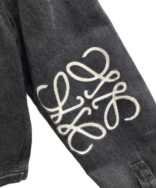 LOEWE（ロエベ）LOEWE (ロエベ) アナグラム ウォッシュ デニムジャケット ブラック サイズ:42の古着・服飾アイテム