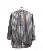 BEAMS Lights×THOMAS MASONビームスライト×トーマスメイソン）の古着「バンドカラーシャツ」｜ブルー×レッド