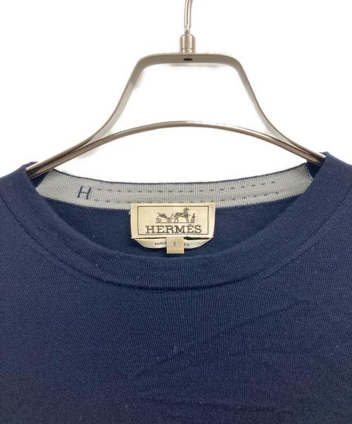 HERMES（エルメス）HERMES (エルメス) ウールニット長袖セーター ネイビー サイズ:Sの古着・服飾アイテム