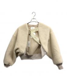 HYKE（ハイク）の古着「FAUX SHEARLING BOLERO」｜アイボリー