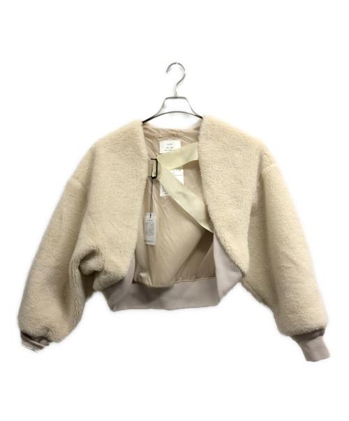 HYKE（ハイク）HYKE (ハイク) FAUX SHEARLING BOLERO アイボリー サイズ:1の古着・服飾アイテム