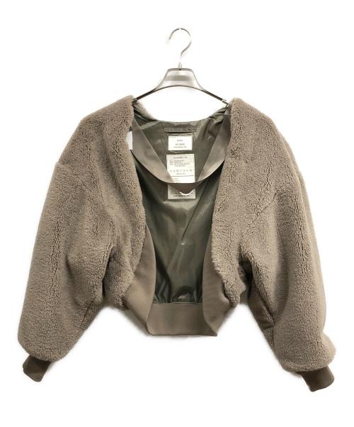 HYKE（ハイク）HYKE (ハイク) FAUX SHEARLING BOLERO グレー サイズ:2の古着・服飾アイテム