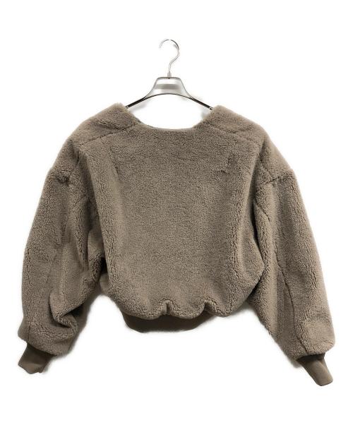 HYKE（ハイク）HYKE (ハイク) FAUX SHEARLING BOLERO グレー サイズ:2の古着・服飾アイテム