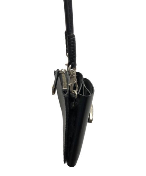 TOGA PULLA（トーガ プルラ）TOGA PULLA (トーガ プルラ) Lether shoulder wallet ブラックの古着・服飾アイテム