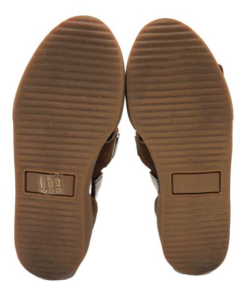 TOGA PULLA（トーガ プルラ）TOGA PULLA (トーガ プルラ) BEAUTY&YOUTH (ビューティーアンドユース) メタルレザースニーカー ブラウン サイズ:39の古着・服飾アイテム