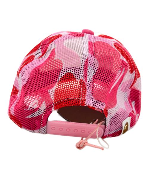 A BATHING APE（アベイシングエイプ）A BATHING APE (ア ベイシング エイプ) Abc Camo Crystal Stone Mesh Cap ピンク サイズ:Ｆの古着・服飾アイテム
