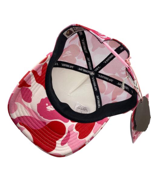 A BATHING APE（アベイシングエイプ）A BATHING APE (ア ベイシング エイプ) Abc Camo Crystal Stone Mesh Cap ピンク サイズ:Ｆの古着・服飾アイテム
