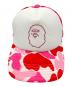 中古・古着 A BATHING APE (ア ベイシング エイプ) Abc Camo Crystal Stone Mesh Cap ピンク サイズ:Ｆ：20000円