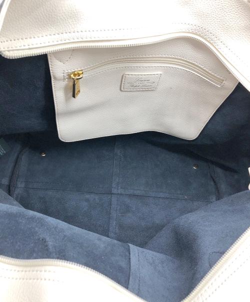 LAUREN RALPH LAUREN（ローレンラルフローレン）LAUREN RALPH LAUREN (ローレンラルフローレン) レザートートバッグ ブラックの古着・服飾アイテム