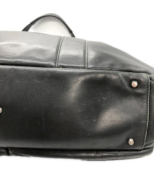 LUGGAGE LABEL（ラゲッジ レーベル）LUGGAGE LABEL (ラゲッジ レーベル) レザートートバッグ ブラックの古着・服飾アイテム