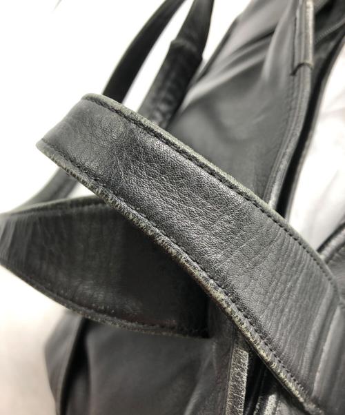 LUGGAGE LABEL（ラゲッジ レーベル）LUGGAGE LABEL (ラゲッジ レーベル) レザートートバッグ ブラックの古着・服飾アイテム