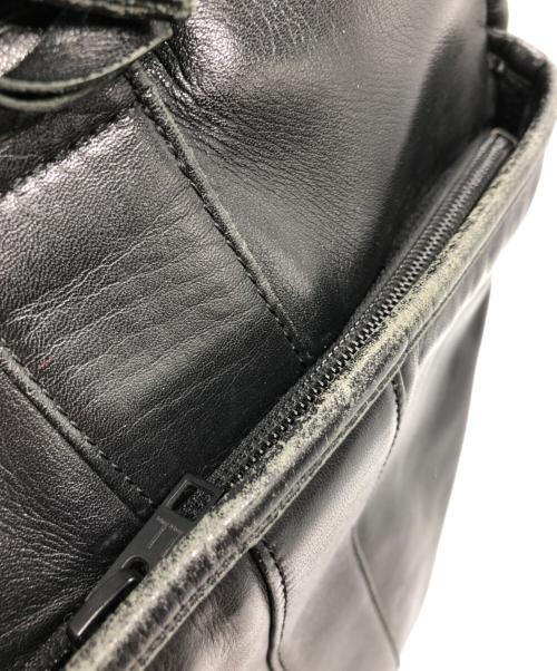 LUGGAGE LABEL（ラゲッジ レーベル）LUGGAGE LABEL (ラゲッジ レーベル) レザートートバッグ ブラックの古着・服飾アイテム