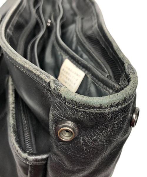 LUGGAGE LABEL（ラゲッジ レーベル）LUGGAGE LABEL (ラゲッジ レーベル) レザートートバッグ ブラックの古着・服飾アイテム