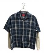SUPREMEシュプリーム）の古着「thermal work shirt plaid」｜ブルー