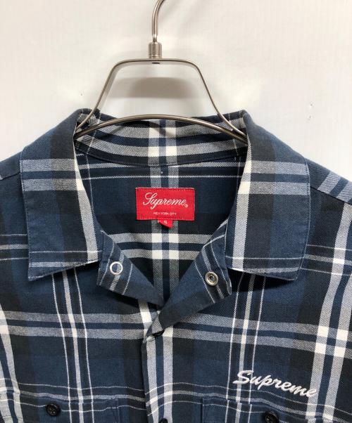 SUPREME（シュプリーム）Supreme (シュプリーム) thermal work shirt plaid ブルー サイズ:Sの古着・服飾アイテム