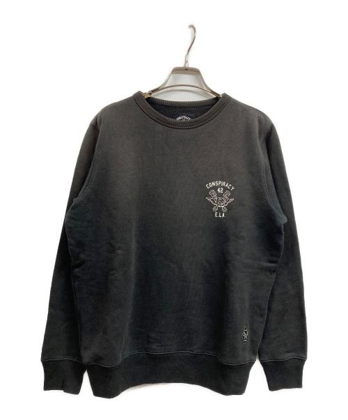 stussy（ステューシー）stussy (ステューシー) NEIGHBORHOOD (ネイバーフッド) プリントスウェット ブラック サイズ:Sの古着・服飾アイテム