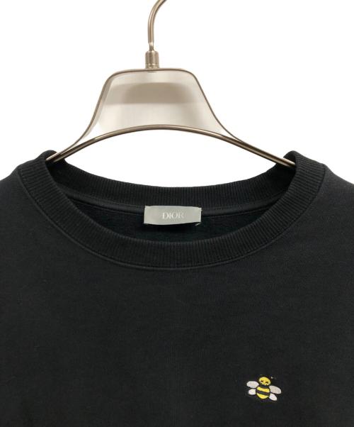 Christian Dior（クリスチャン ディオール）Christian Dior (クリスチャン ディオール) KAWS (カウズ) 刺繍ワッペンスウェット ブラック サイズ:Lの古着・服飾アイテム