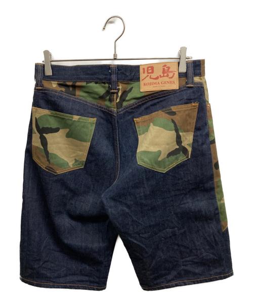 KOJIMA GENES（コジマジーンズ）KOJIMA GENES (コジマジーンズ) カモフラハーフデニムパンツ グリーン サイズ:34の古着・服飾アイテム