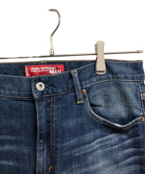 LEVI'S（リーバイス）LEVI'S (リーバイス) JUNYA WATANABE CdG MAN (ジュンヤ ワタナベ コム デ ギャルソン マン) 513カスタマイズ 他素材パッチワークデニム インディゴ サイズ:W30 L30/XSの古着・服飾アイテム