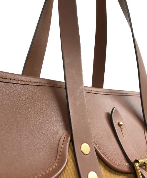 CROOTS（クルーツ）CROOTS (クルーツ) BEAMS F (ビームスエフ) 別注フラップポケットトートバッグ ベージュの古着・服飾アイテム