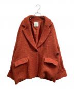CLANEクラネ）の古着「MIX COLOR OVER COAT」｜レッド