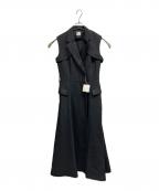 L'AUBE BLANCローブ ブラン）の古着「Sleeveless Coat Dress」｜ブラック