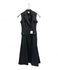 L'AUBE BLANC（ローブ ブラン）の古着「Sleeveless Coat Dress」｜ブラック