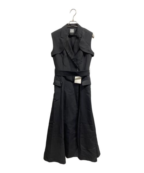 L'AUBE BLANC（ローブ ブラン）L'AUBE BLANC (ローブ ブラン) Sleeveless Coat Dress ブラック サイズ:FREEの古着・服飾アイテム