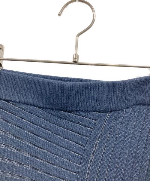 L'AUBE BLANC（ローブ ブラン）L'AUBE BLANC (ローブ ブラン) Panel rib knit skirt ネイビー サイズ:FREEの古着・服飾アイテム