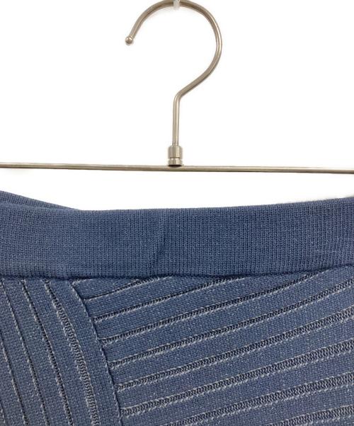 L'AUBE BLANC（ローブ ブラン）L'AUBE BLANC (ローブ ブラン) Panel rib knit skirt ネイビー サイズ:FREEの古着・服飾アイテム