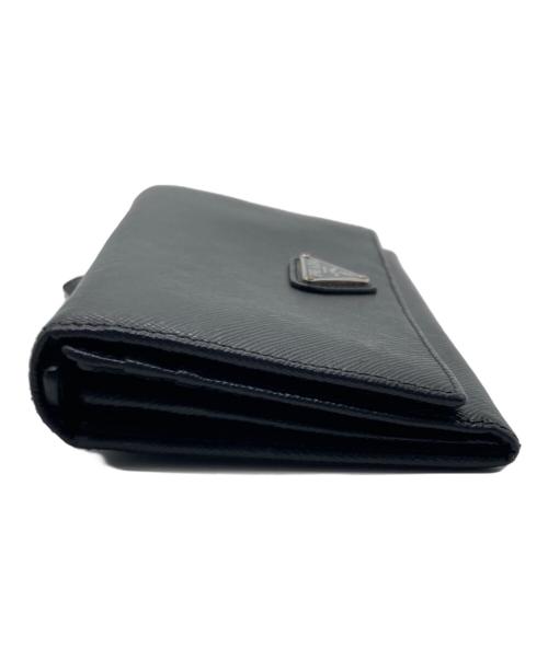 PRADA（プラダ）PRADA (プラダ) 2つ折り長財布 ブラックの古着・服飾アイテム