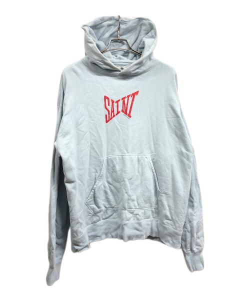 SAINT MICHAEL（セントマイケル）SAINT MICHAEL (セントマイケル) Logo Sweat HOODIE ブルー サイズ:XLの古着・服飾アイテム