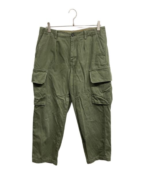 STILL BY HAND（スティルバイハンド）STILL BY HAND (スティルバイハンド) センタープレスワイドカーゴパンツ カーキ サイズ:48の古着・服飾アイテム