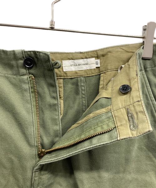 STILL BY HAND（スティルバイハンド）STILL BY HAND (スティルバイハンド) センタープレスワイドカーゴパンツ カーキ サイズ:48の古着・服飾アイテム