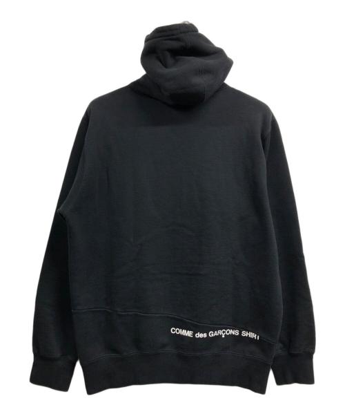 SUPREME（シュプリーム）Supreme (シュプリーム) COMME des GARCONS SHIRT (コムデギャルソンシャツ) 18FW Split Box Hooded Sweatshirt ブラック サイズ:Lの古着・服飾アイテム