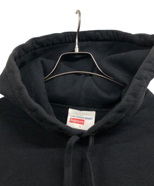 SUPREME（シュプリーム）Supreme (シュプリーム) COMME des GARCONS SHIRT (コムデギャルソンシャツ) 18FW Split Box Hooded Sweatshirt ブラック サイズ:Lの古着・服飾アイテム