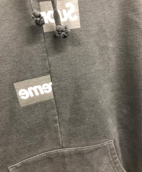 SUPREME（シュプリーム）Supreme (シュプリーム) COMME des GARCONS SHIRT (コムデギャルソンシャツ) 18FW Split Box Hooded Sweatshirt ブラック サイズ:Lの古着・服飾アイテム