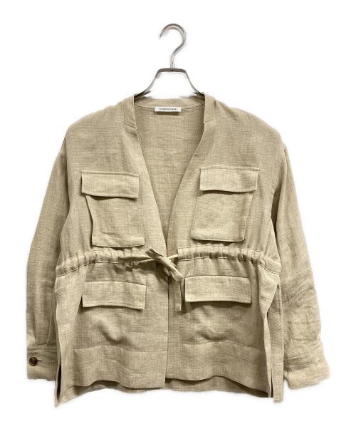 CURRENTAGE（カレンテージ）CURRENTAGE (カレンテージ) リネンジャケット ベージュ サイズ:Ｓの古着・服飾アイテム