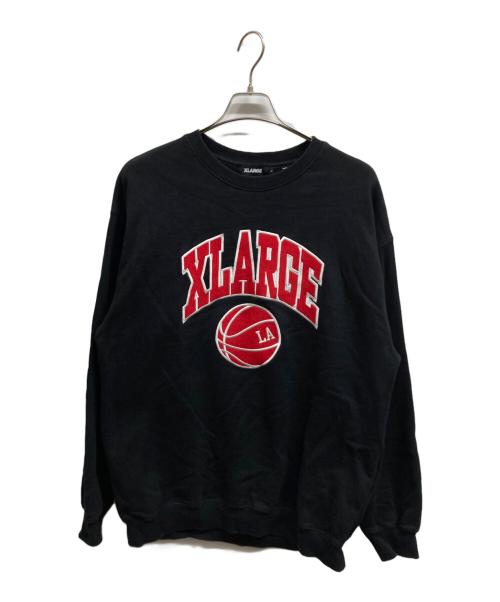 X-LARGE（エクストララージ）X-LARGE (エクストララージ) COLLEGE LOGO CREWNECK SWEAT ブラック サイズ:Lの古着・服飾アイテム