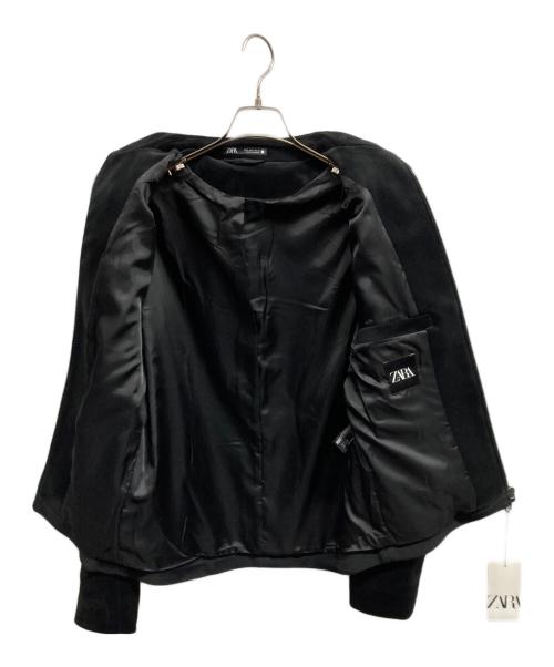 ZARA（ザラ）ZARA (ザラ) ジップアップジャケット/ZARAジャケット ブラック サイズ:S 未使用品の古着・服飾アイテム